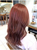 ブリーチなし艶カラー☆ブラッドオレンジ　オレンジレッド