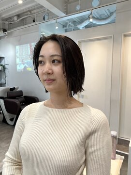 ロカ 表参道(loka) 切りっぱなしボブ/シアーカラー[表参道/髪質改善/ハイライト]