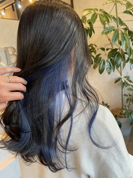 ベーシス(Basis) 【Basis福田】インナーブルー×地毛風ネイビー