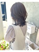 ラベンダーグレージュ×レイヤーカット