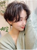 レイヤーカットウェットヘア×前髪ショート×横浜