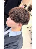 ツイストスパイラルパーマツーブロックメンズマッシュメンズヘア