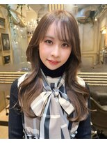 チュラバイアルティナ 海老名(Chula by artina)&nbsp;マロンベージュ姫カットレイヤー韓国風ヘア顔周りレイヤー