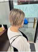 ショートヘア バレイヤージュ