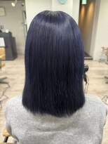 アジールヘア 所沢プロペ通り店(agir hair)&nbsp;ブルーラベンダーメルティカラー切りっぱなし似合わせカット所沢