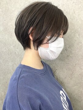 エリマ 横浜西口(elima) 横浜西口大人ショートボブくびれイルミナカラー顔周りレイヤー