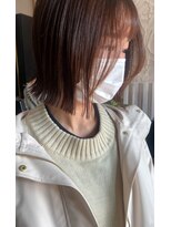 ドクターズサロン レラパール&nbsp;外ハネボブ/シースルーバング/ナチュラルヘア/透明感ブラウン