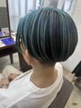 ラブリッシュ(LOVERICHE)&nbsp;アンブレラミントグリーンカラー+刈り上げショートスタイル♪