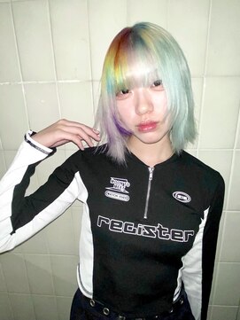 ハビット (habitt) デザインカラー/ボブカット/ケアブリーチ