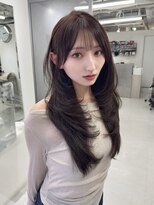 ハピネス 梅田茶屋町店(HAPPINESS) 韓国ヘア/顔周り/レイヤー/ブリーチなし/ラベンダーグレージュ