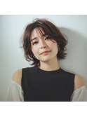 大人くびれショートボブ×抜け感ブラウン