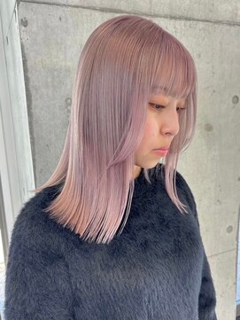 サンクプロジェクト(cinq PROJECT) ミルクティーピンクベージュカラーハイトーンカラーダブルカラー