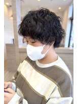 ヘアメイク アリエス 岩切店(HAIR MAKE aries)&nbsp;レイヤーショートパーマ くるくるウェーブ
