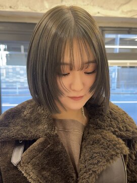 ミース(MIES) ミニボブ/顔まわりレイヤー/ぷつっとボブ/難波/担当者あまね