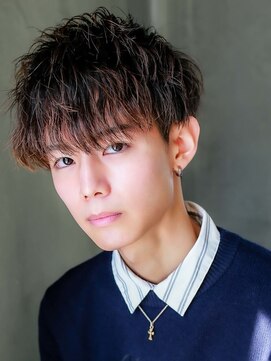 men's salon Gaudi 池袋店【メンズサロン ガウディ】 ニュアンスパーマ×ダークブラウン×マッシュ