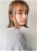 モテ髪レイヤーカット愛されナチュラルカール艶感外ハネボブF