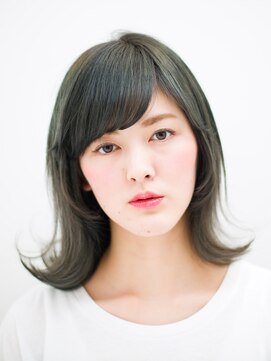 ダブ アオヤマ(DaB AOYAMA) 【DaB】「カーキグリーン」外ハネワンカール「ロブ」/エレガンス