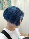 【morio坪井】ハンサムショート×ブルーミックス