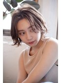 【藤原三知代】耳かけフォギーベージュ外ハネボブ