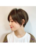 【Chill】小顔になる大人かわいいピンクベージュクールショート