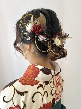 ネオリーブ チロル 横浜西口店(Neolive CiroL.) 卒業式ヘア 卒業式着付け 金箔 ヘアアレンジ