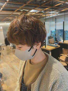 クラップス 上大岡(CLAPS) くせ毛風パーマ/ベージュ/コンパクトショート/【ブリーチ無し】