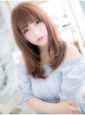 姫カットも◎くせ毛風小顔ショコラベージュc5越谷20代30代40代