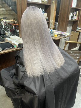 ラフ(LAFF) #バレイヤージュ#グレージュカラー#ボブウルフ#ココアベージュ