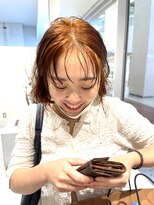 キジ(KIJI) パーマ×オレンジ