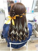 量産巻き、編みこみアレンジ