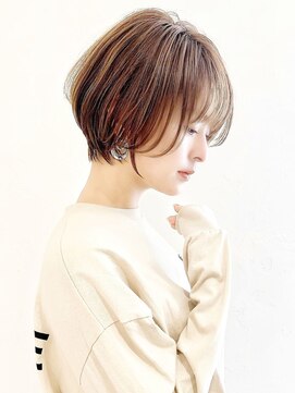 アンド ストーリーズ(&STORIES) 大人可愛い小顔ひし形クビレ丸みボブ20代30代40代大人ショート