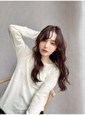 ニュアンスロングカール×柔らかブラウンカラー