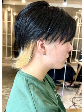 サイカエー(SAIKA) メンズウルフ×インナーカラー