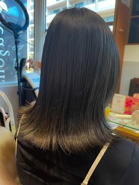 バブ バイネオリーブ(Bab by neolive) ダークアッシュ/裾カラー/デザインカラー/ミディアム