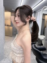 ボタン ハカタ(VOTAN hakata)&nbsp;【福岡美容室/小山田】センター分け/流れ前髪/韓国ヘア/前髪なし