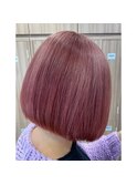 ボブ×ピンク