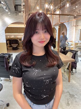 ロンド エスポワール 錦糸町(Lond espoir) ウェーブミディアムメルティカラー×レイヤーカット韓国[錦糸町]