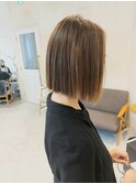 ☆大人ボブ・きりっぱなしボブ・ミルクティーベージュ☆小顔