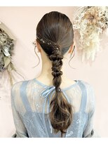 サロン ド ユーア(salon de yuua) 広島 中区大手町美容院 タイトヘアアレンジ 結婚式 金箔