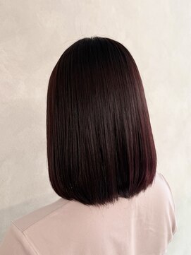 ノアル 大宮店(NOAHL) ピンクブラウン／ワンレンボブ　M