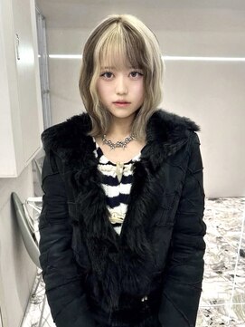 ジェム(GEM) 【kanae】ホワイトベージュ/デザインカラー/ブロックカラー