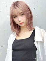 アグ ヘアー ブライト 沼津店(Agu hair bright)&nbsp;《Agu hair》ピンクベージュハッシュミディ×numberA.ヘアバター