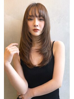 ヘアーメイクブランニュー セントラル 西大寺店(hair make Brand new central)の写真/うるおいのある自然なストレートに視線が釘付け☆高濃度コラーゲン配合で好感度バツグンのしっとり美髪♪