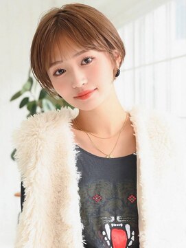 アグ ヘアー デン 新潟江南区店(Agu hair den) 《Agu hair》マロンブラウン丸みマッシュショート★