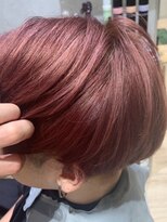 ビアンコ カーロ 二子新地店(Bianco caro)&nbsp;ブリーチ×ピンクカラー×メンズ