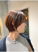 lond惇平　大人ガーリーショートグレージュカラープリカール