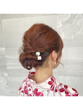 サロン Salon アイ アート 浴衣ヘア シニヨンスタイル