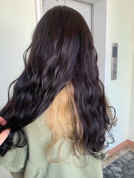 ナンバー 天王寺(NUMBER) レモンイエローのインナーカラー