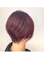 美容室 ハルミ ヘア リゾート 川口店(Harumi Hair Resort) ショート × ワインレッド