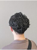 波打ちパーマ×刈り上げマッシュ